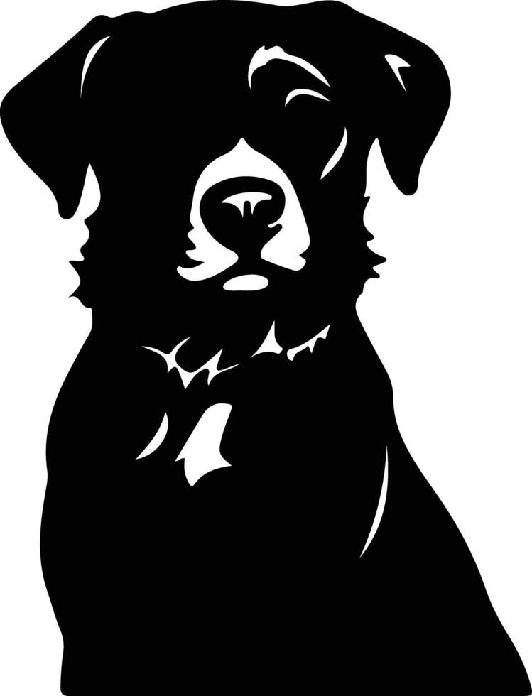 Chesapeake Bay Retriever   black silhouette vector