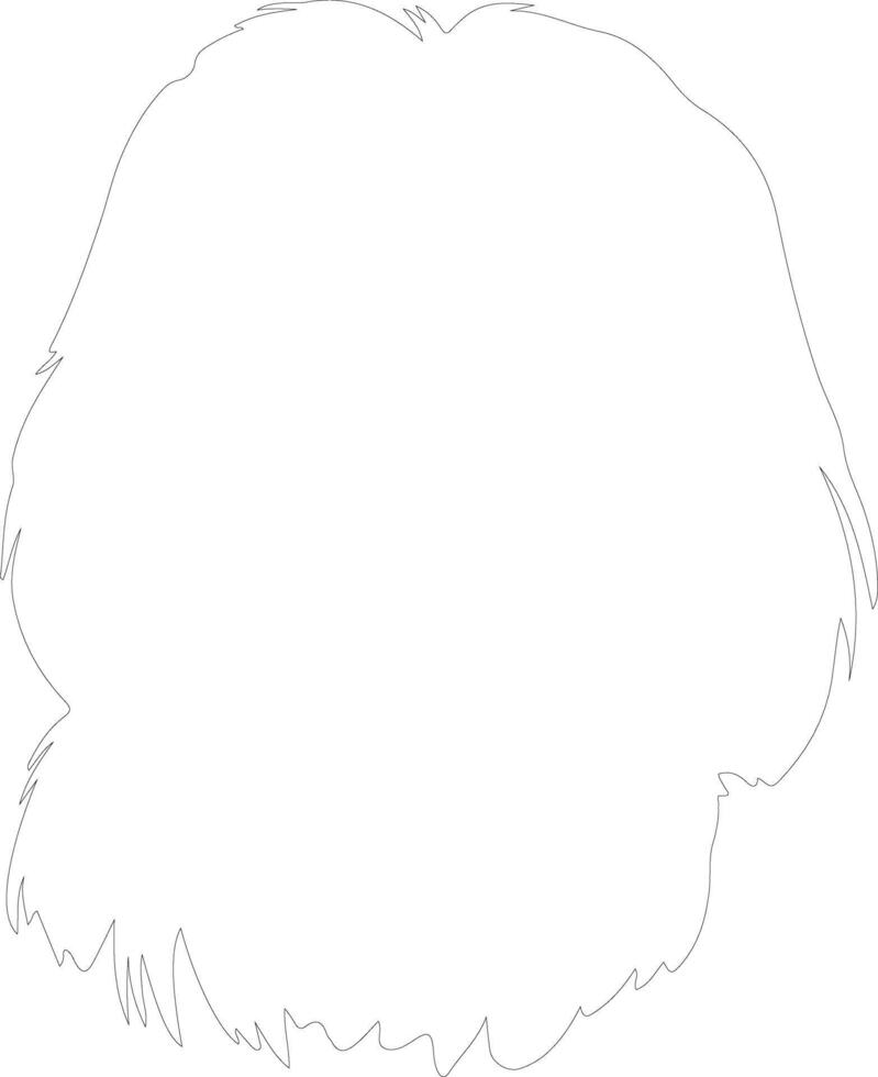Lhasa apso  outline silhouette vector