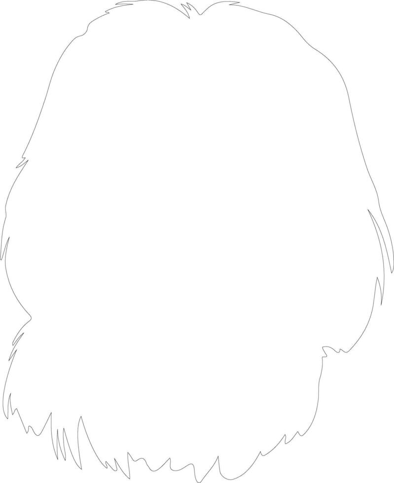 Lhasa apso  outline silhouette vector