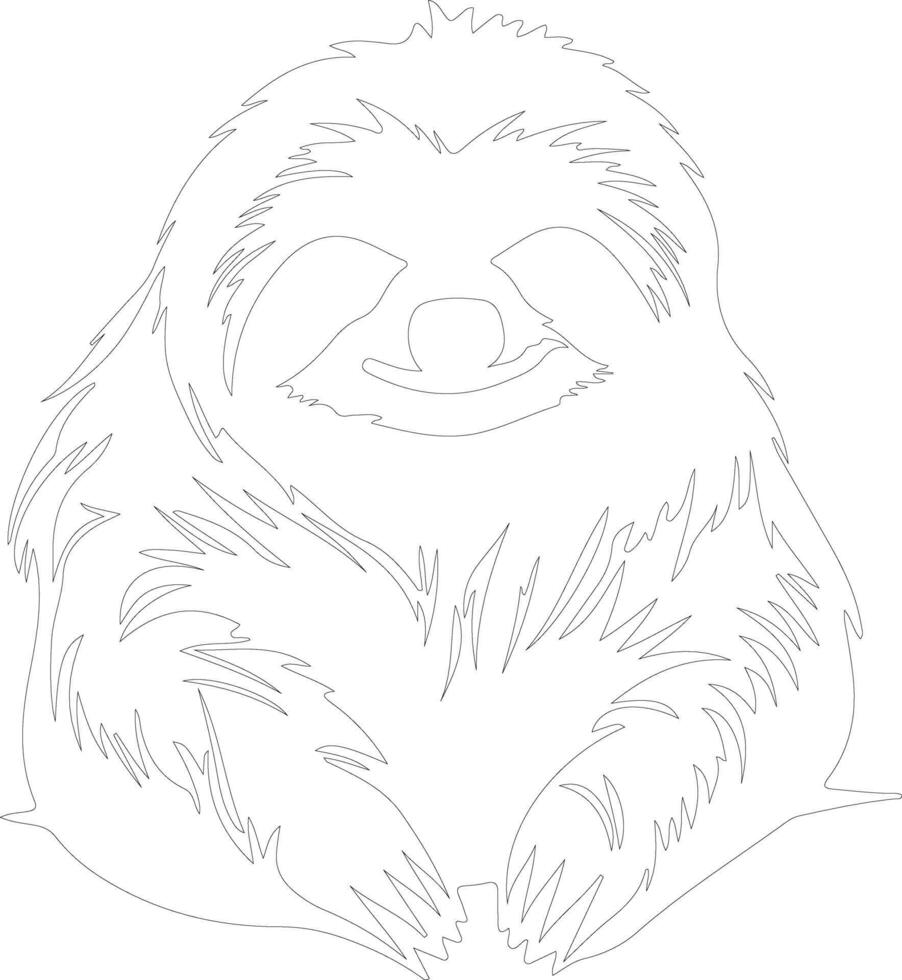 sloth    outline silhouette vector