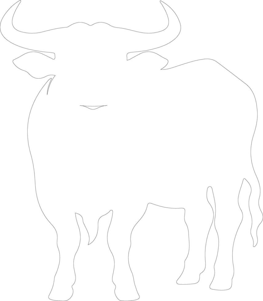 ox  outline silhouette vector