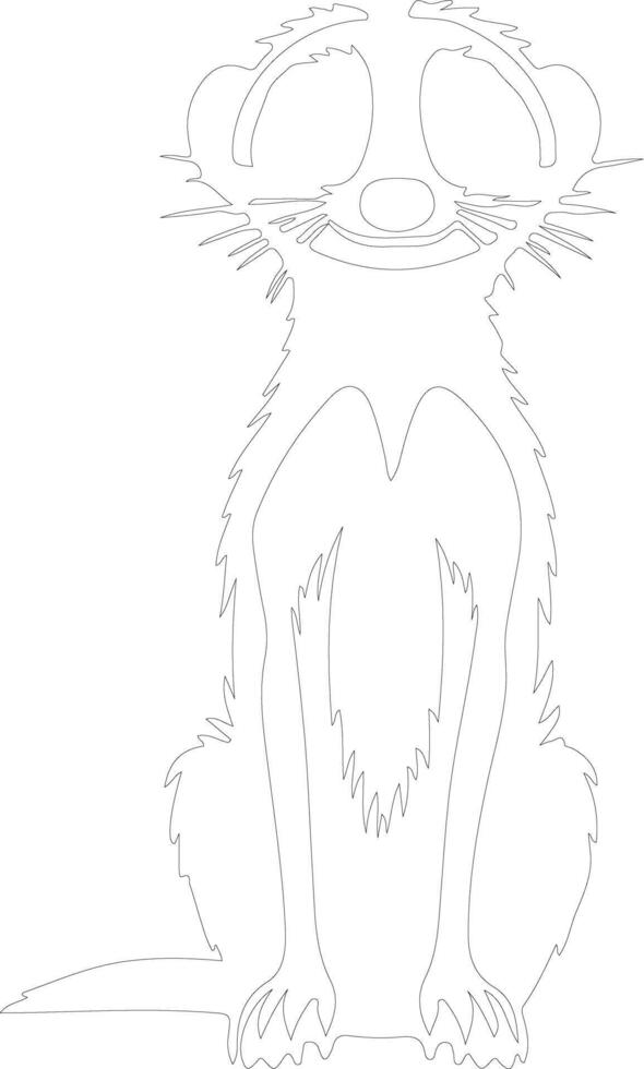 meerkat  outline silhouette vector