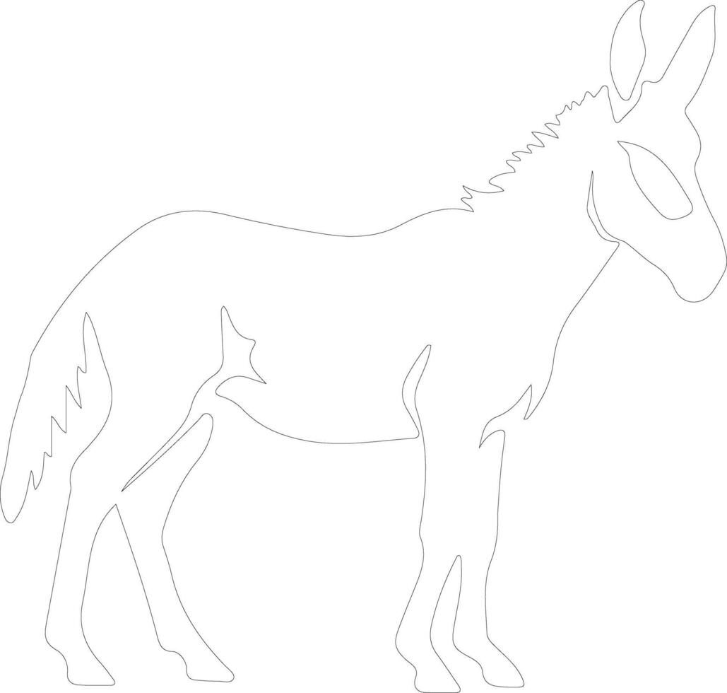 onager  outline silhouette vector