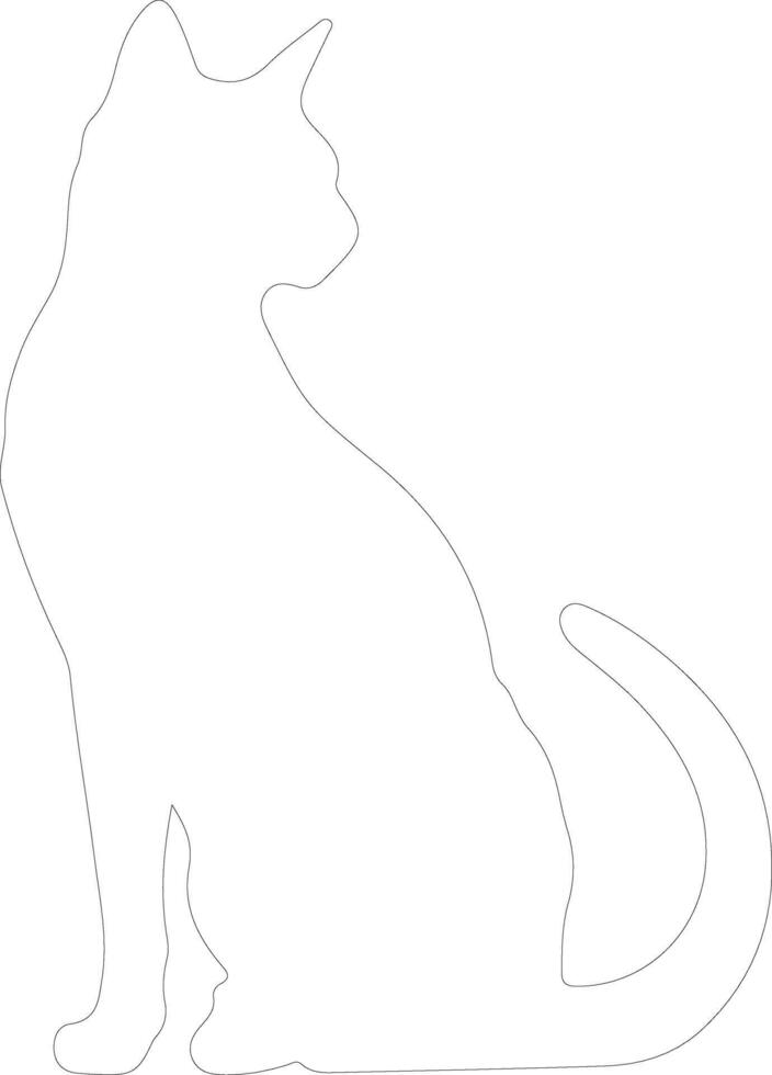 Minskin Cat  outline silhouette vector