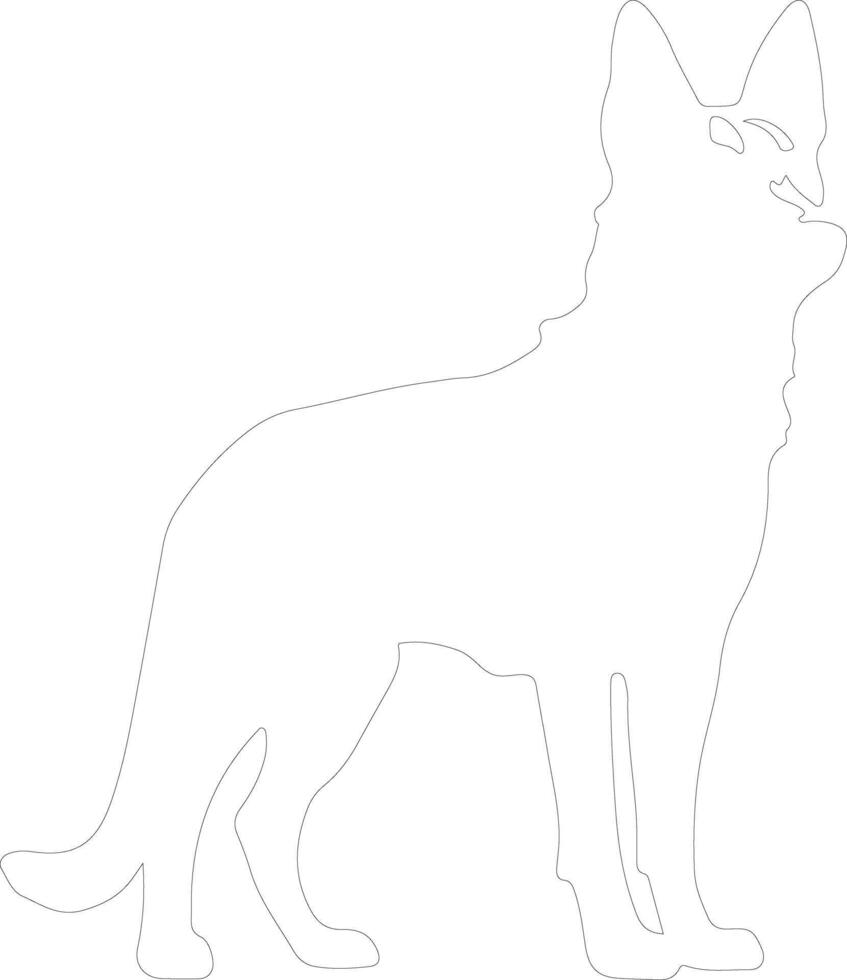dingo outline silhouette vector