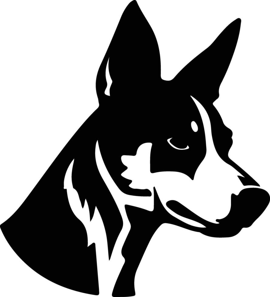 Basenji  silhouette portrait vector