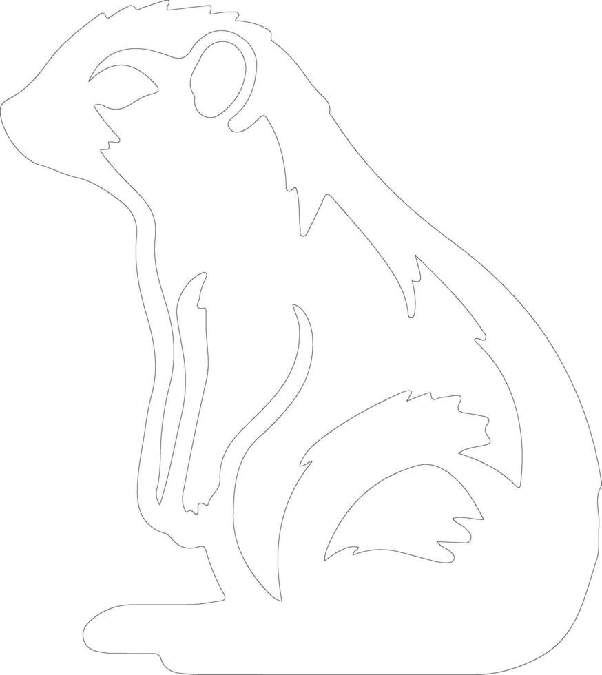 hyrax  outline silhouette vector