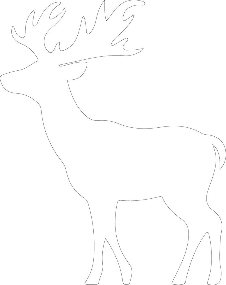 Comet one of Santas reindeer outline silhouette vector