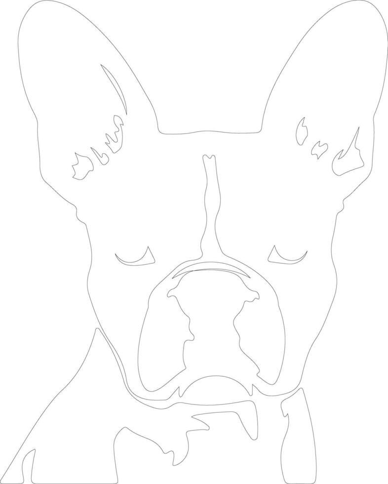Boston Terrier  outline silhouette vector