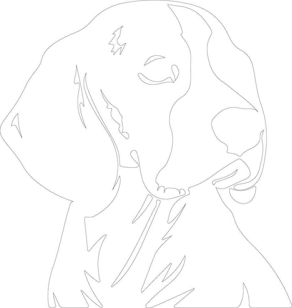 Beagle  outline silhouette vector