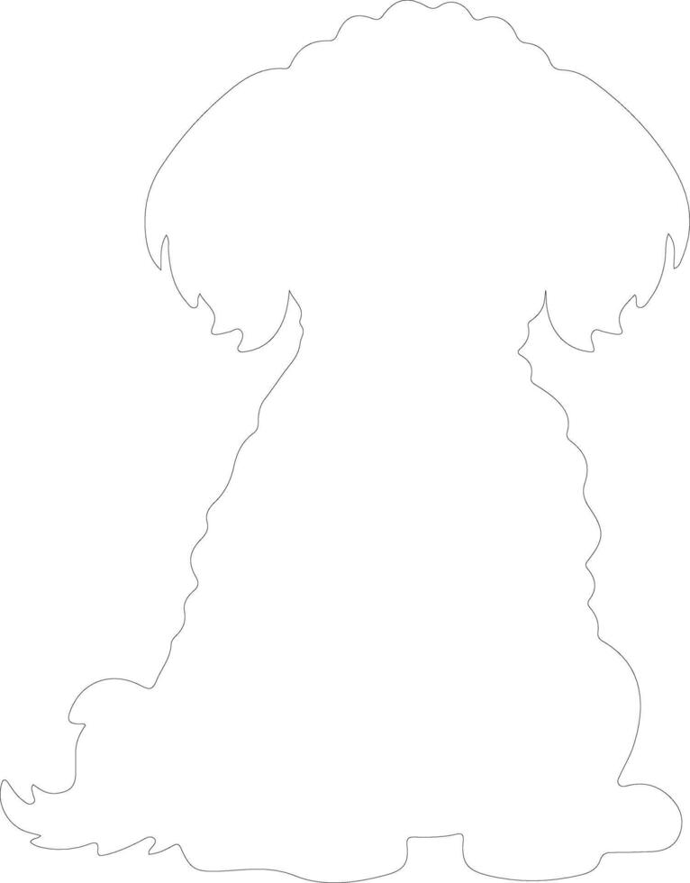 Toy Poodle outline silhouette vector