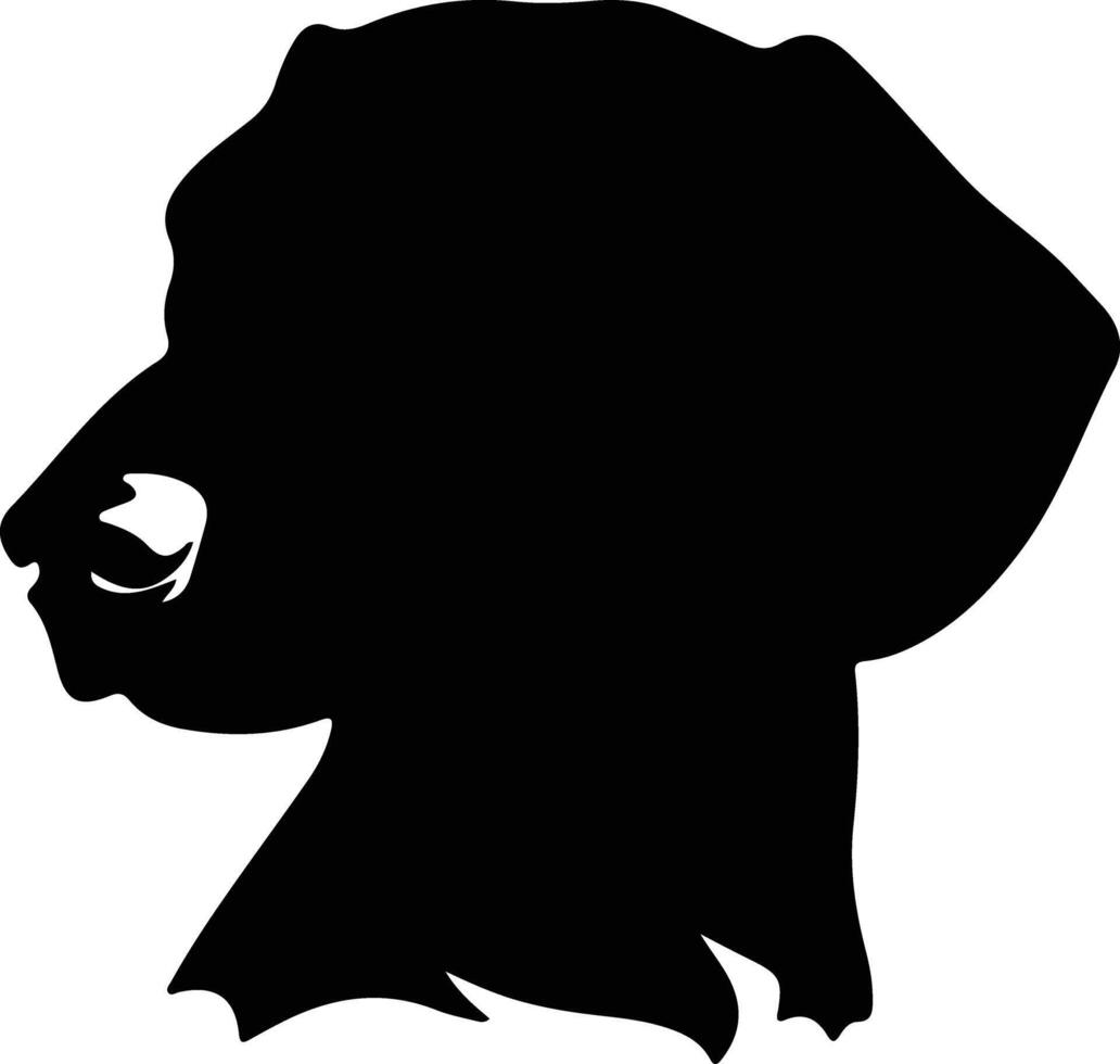 Dachshund silhouette portrait vector