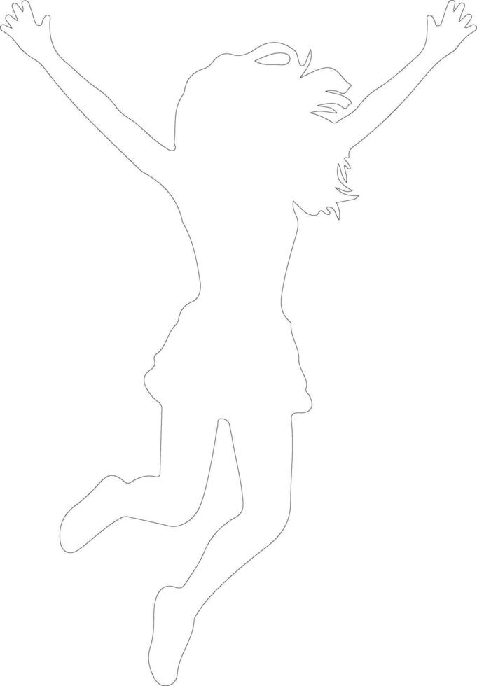 Joy  outline silhouette vector