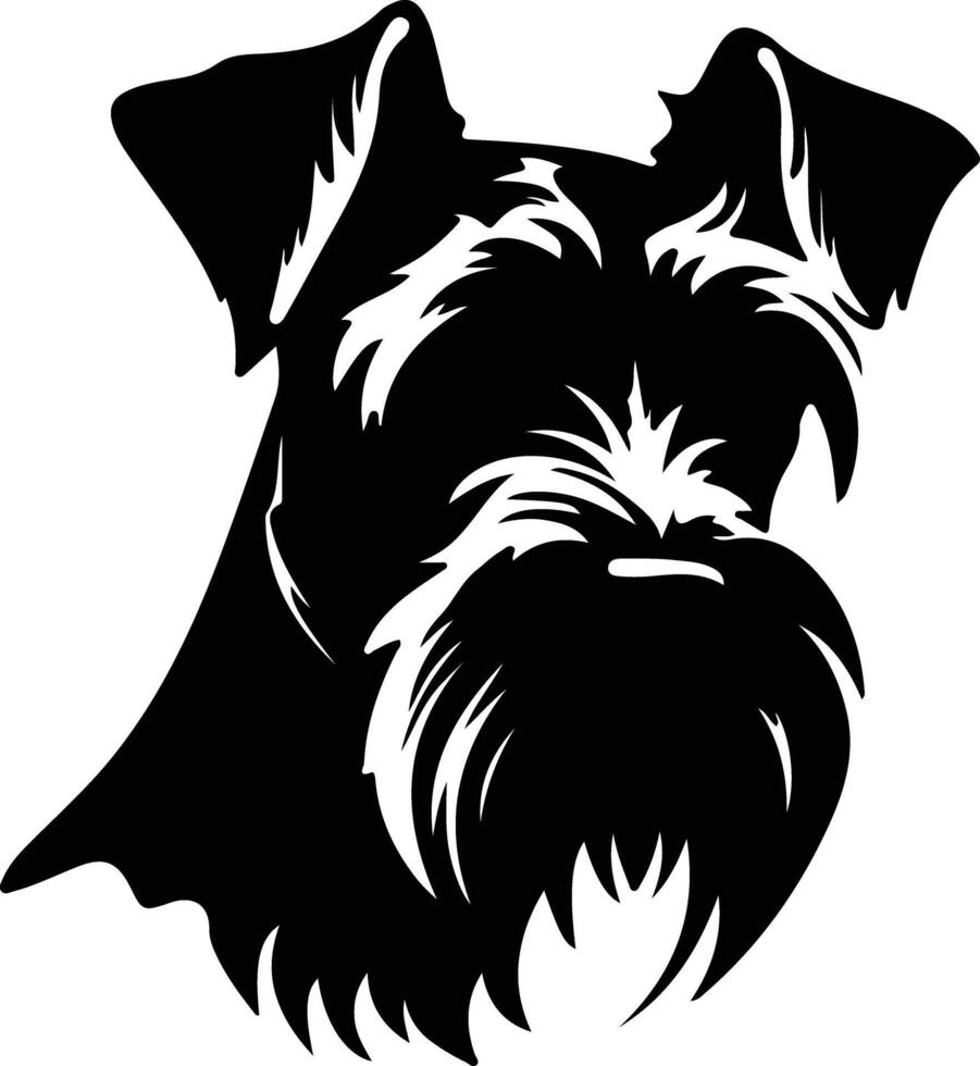 estándar Schnauzer silueta retrato vector