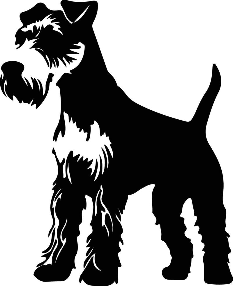 Wire Fox Terrier    black silhouette vector