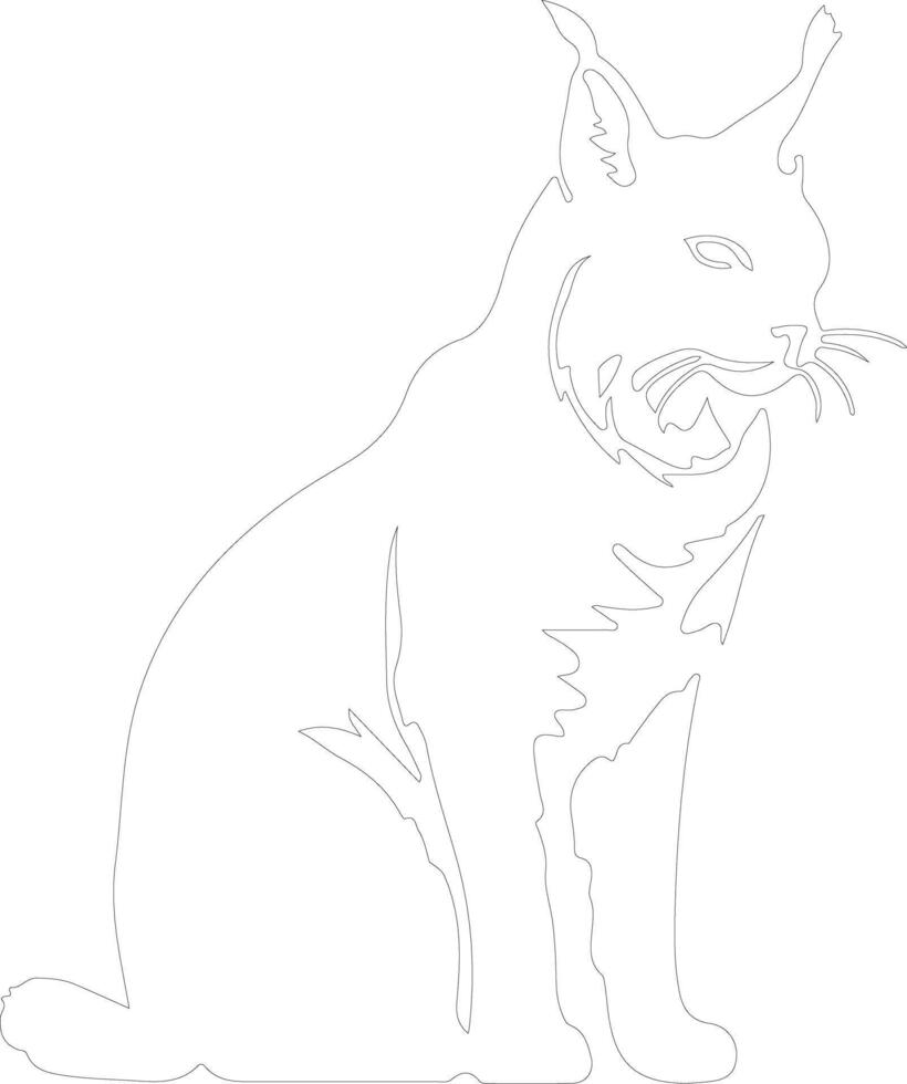 bobcat outline silhouette vector