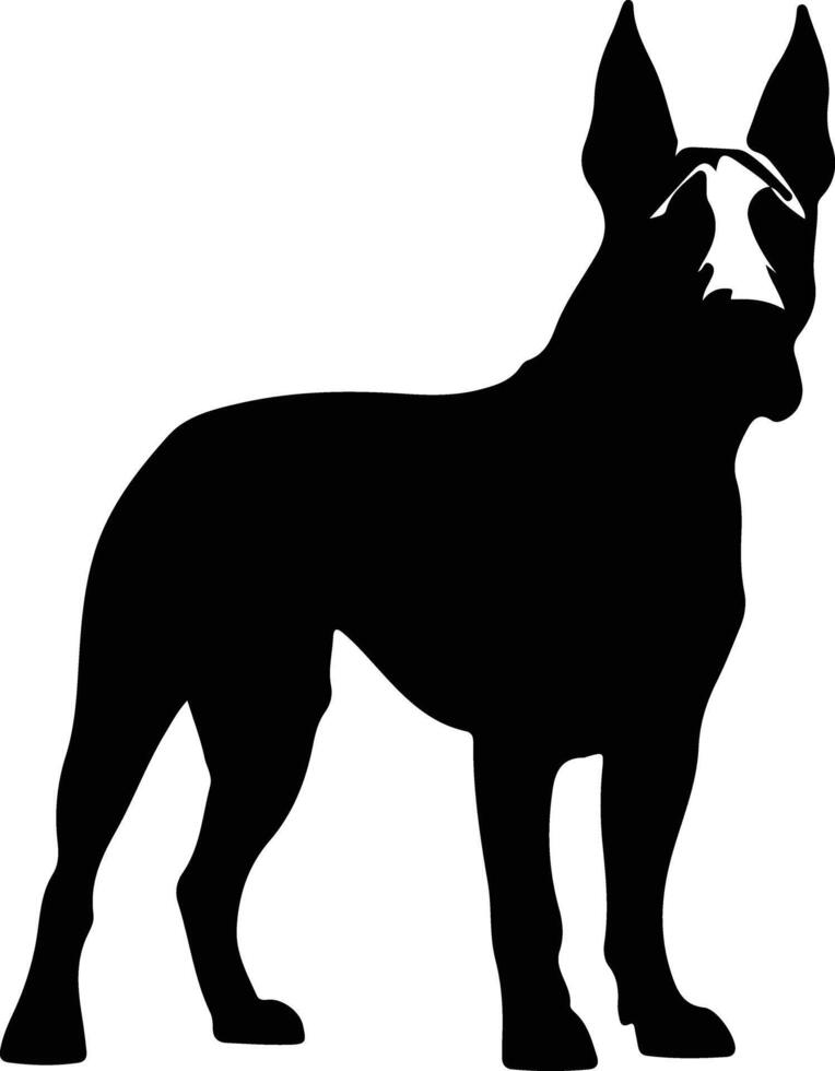 Bull Terrier black silhouette vector