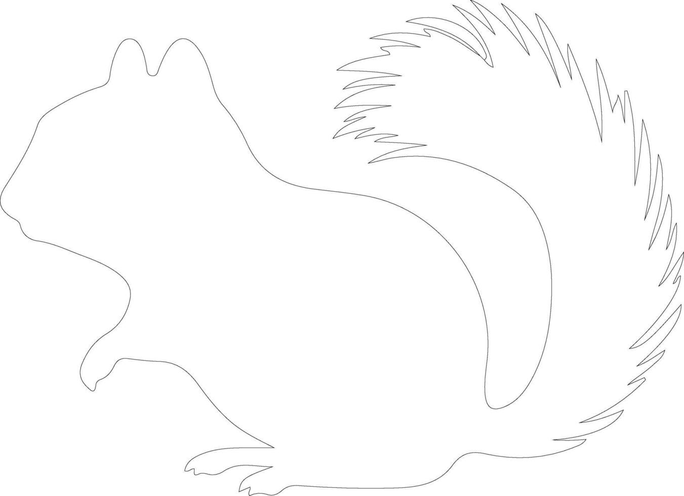 chipmunk outline silhouette vector