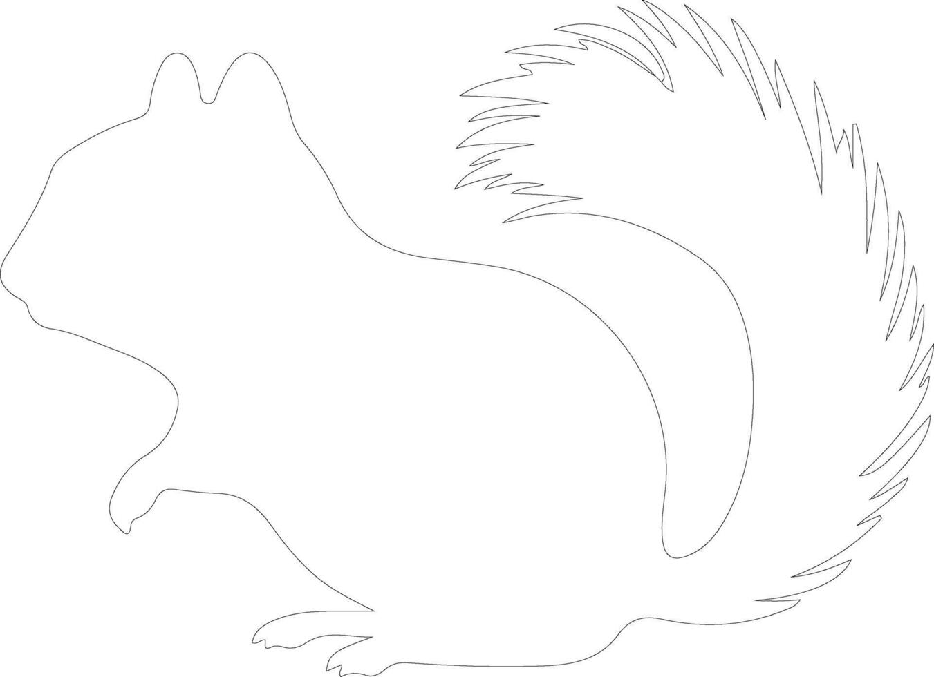 chipmunk outline silhouette vector