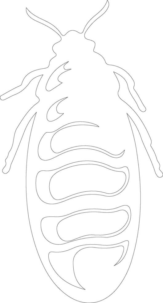 pupa   outline silhouette vector