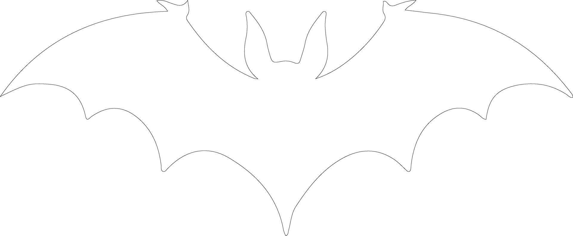 Bat  outline silhouette vector