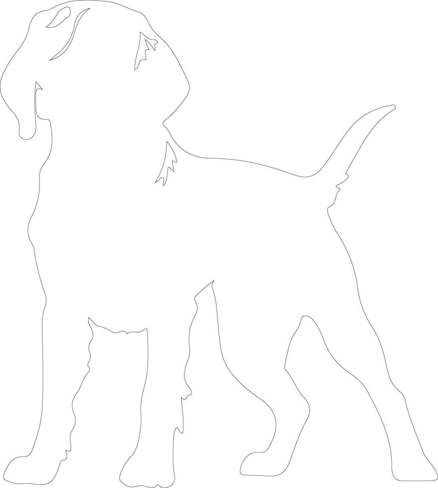 Small Munsterlander Pointer outline silhouette vector