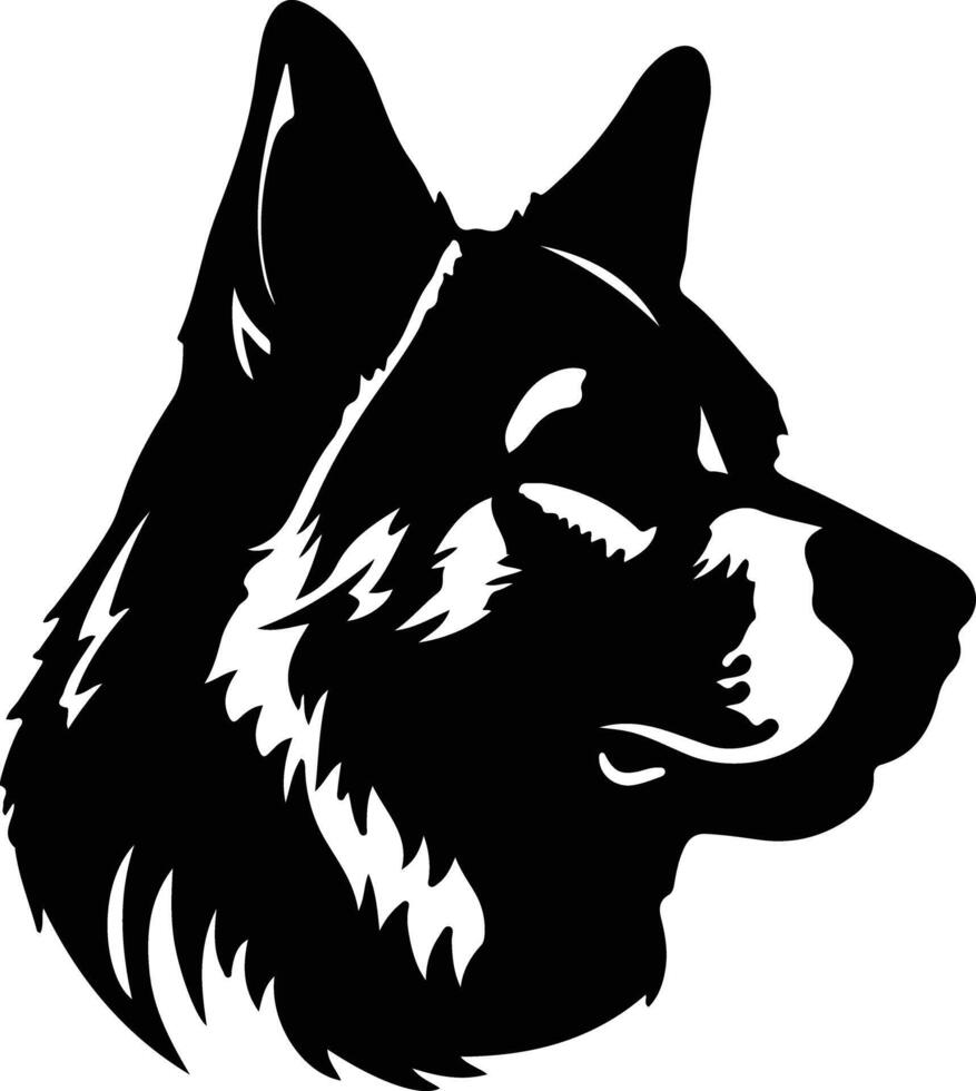 Akita  black silhouette vector