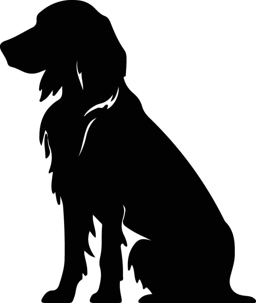 Irish Setter   black silhouette vector