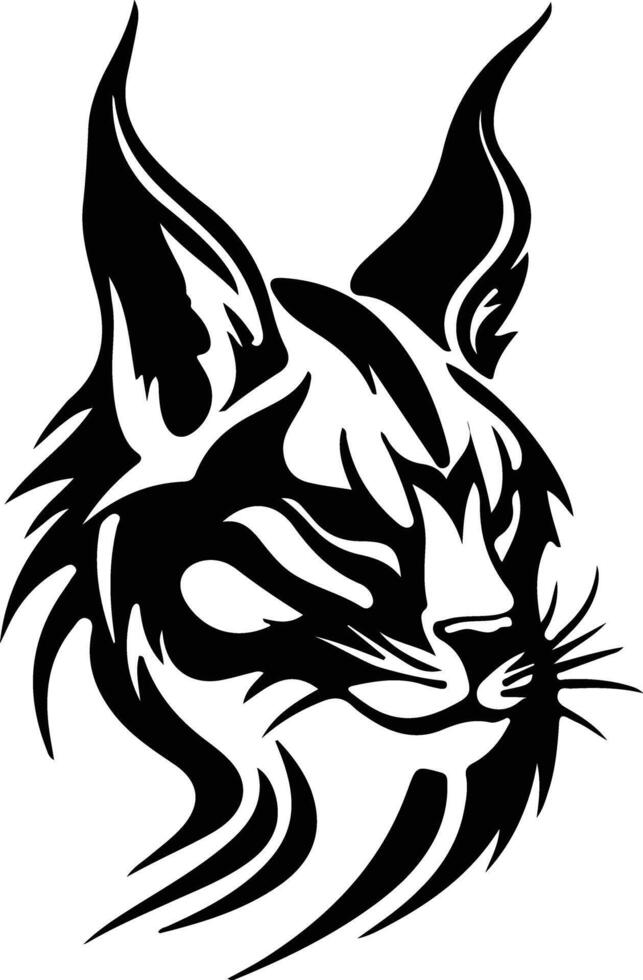 Caracal  silhouette portrait vector