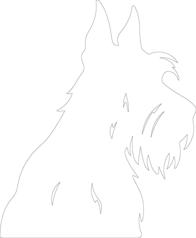 Scottish Terrier outline silhouette vector