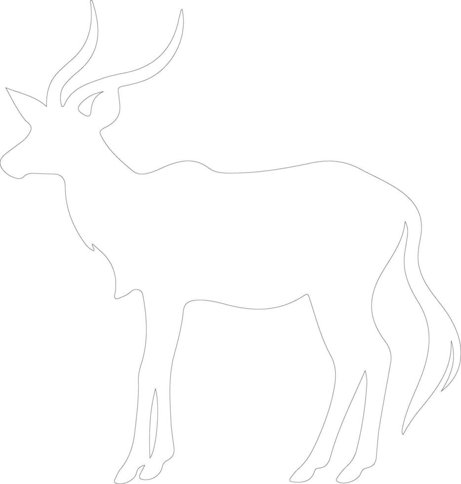 Kudu  outline silhouette vector