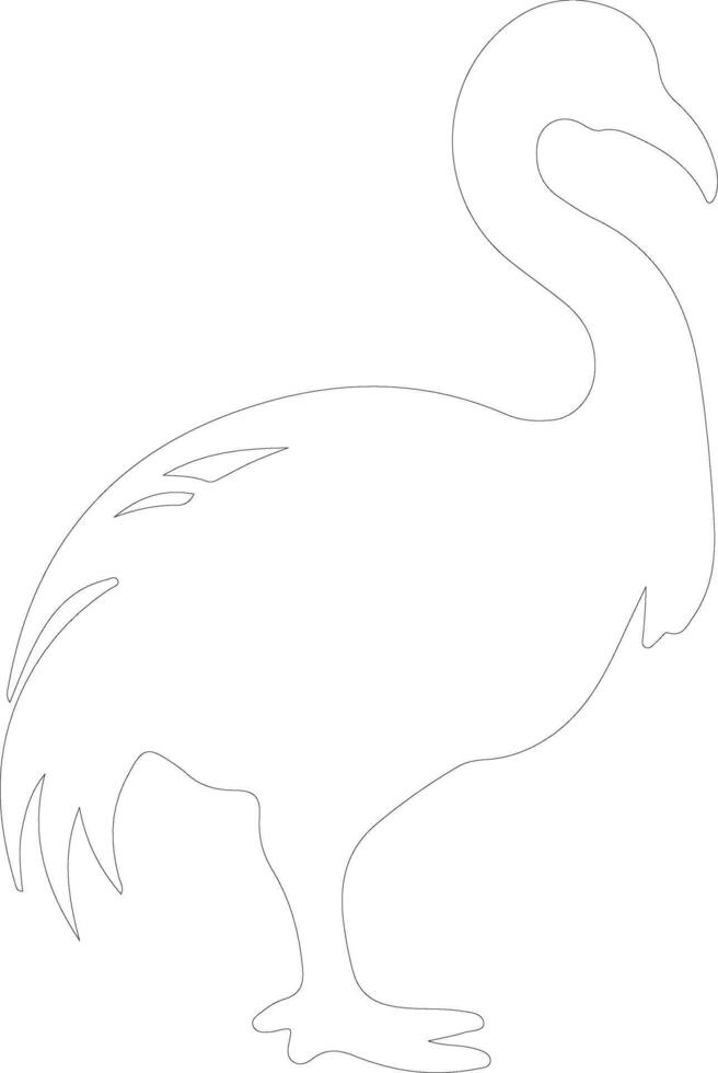 dodo    outline silhouette vector