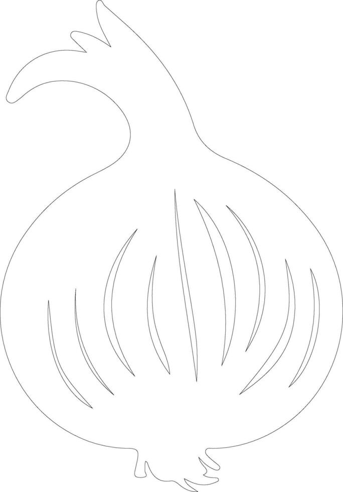 onion  outline silhouette vector