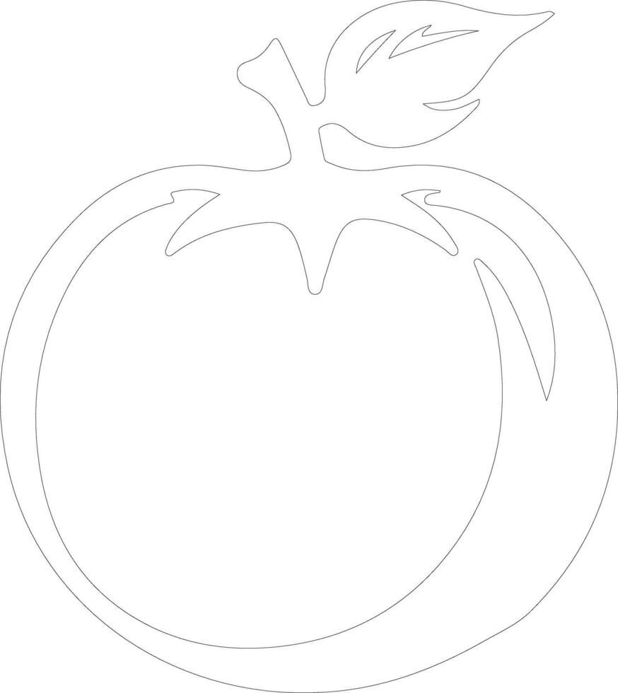 persimmon  outline silhouette vector