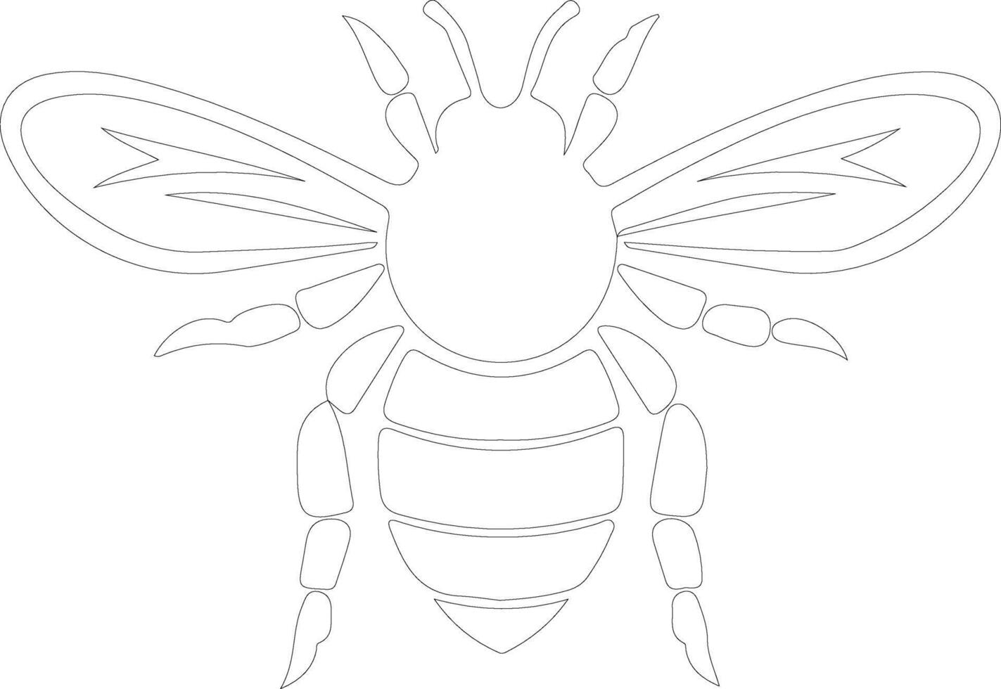 bumblebee outline silhouette vector