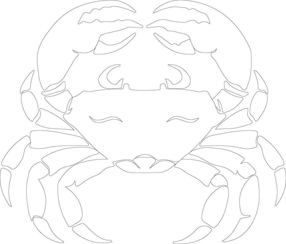 crab outline silhouette vector