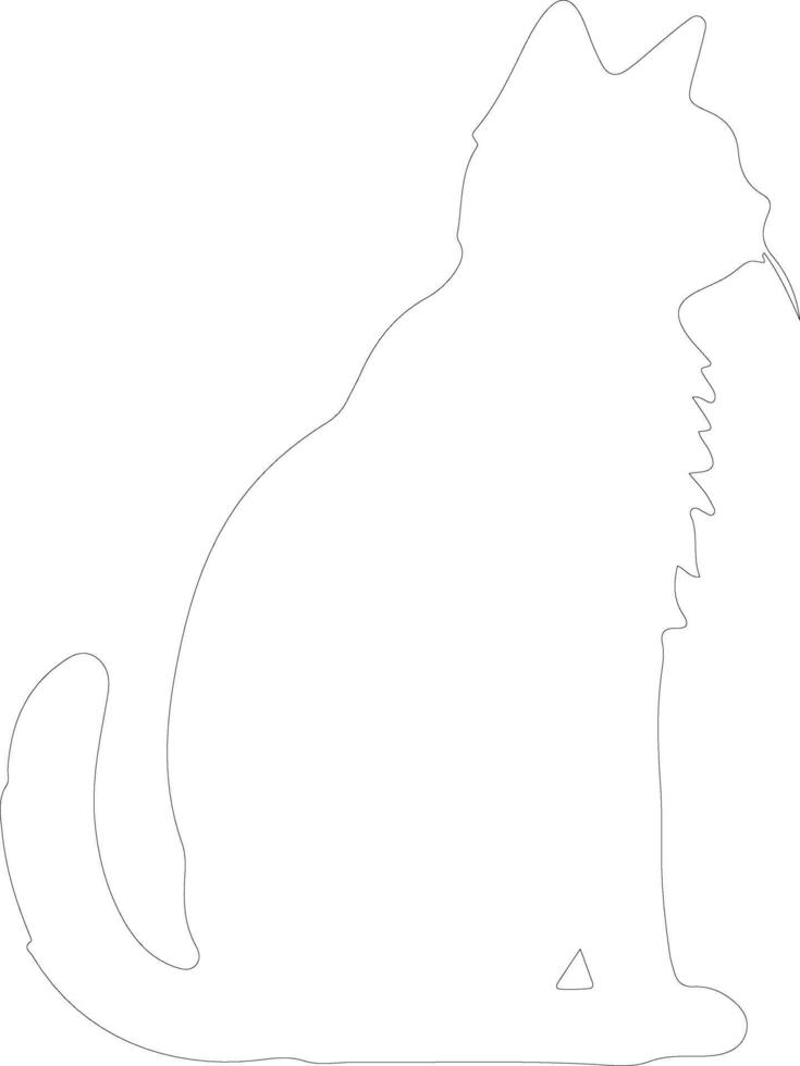 cat outline silhouette vector