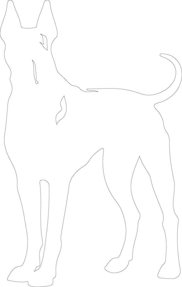 Great Dane  outline silhouette vector