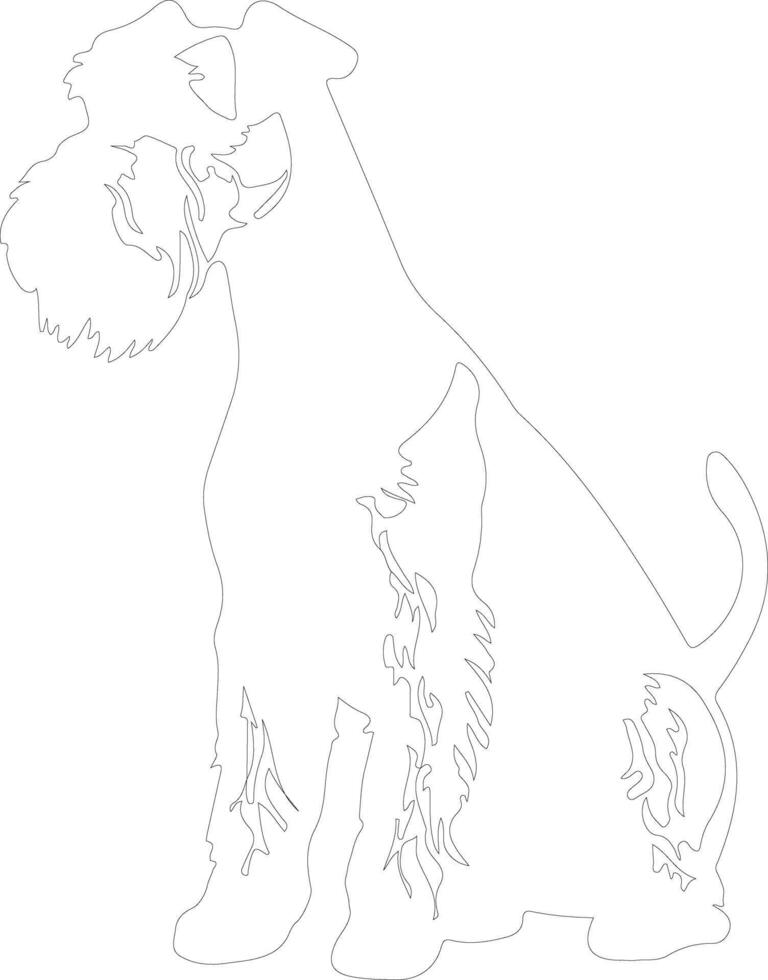 Welsh Terrier outline silhouette vector