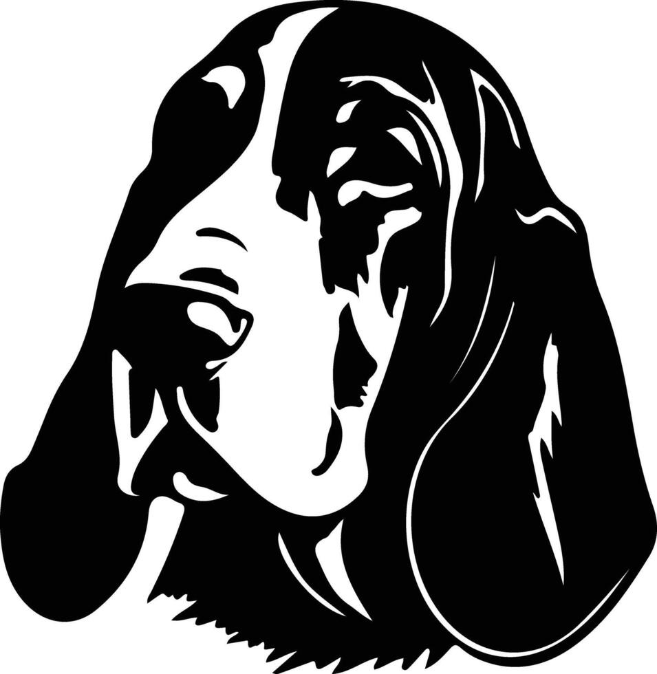 Basset Hound  silhouette portrait vector
