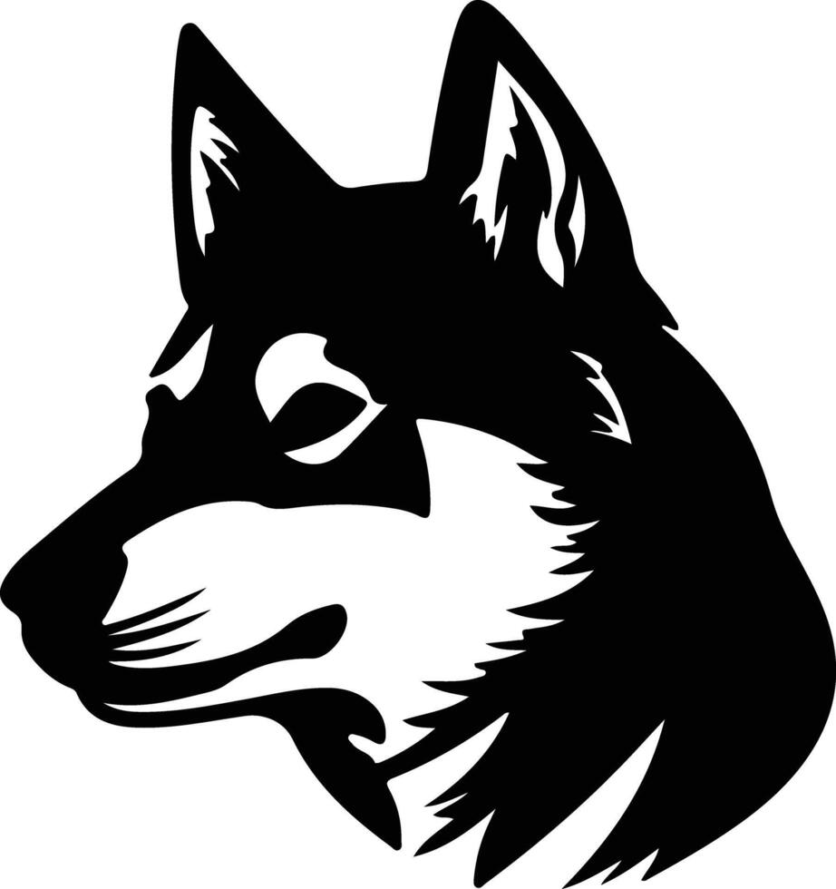 Shiba Inu  silhouette portrait vector