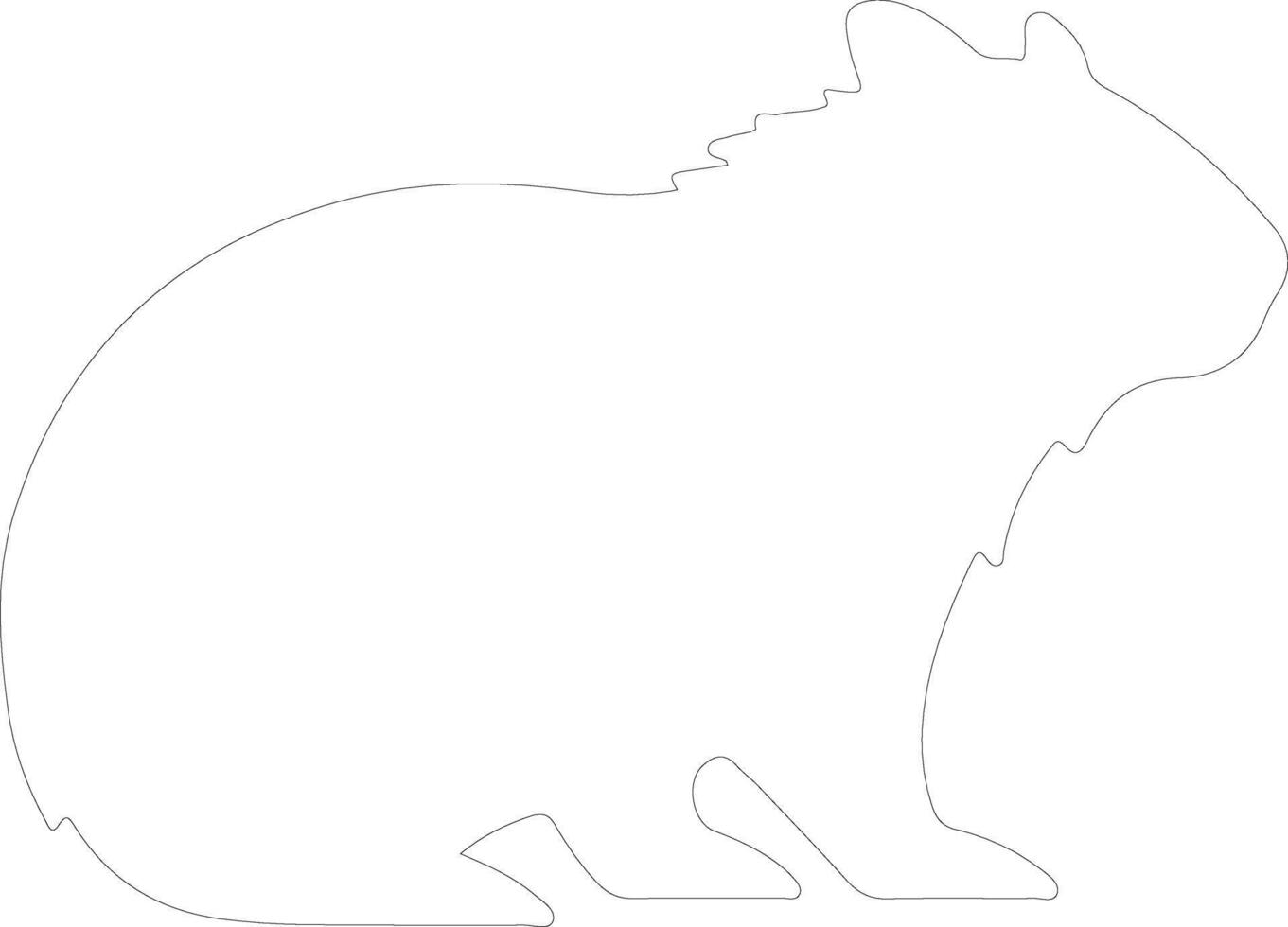 wombat outline silhouette vector