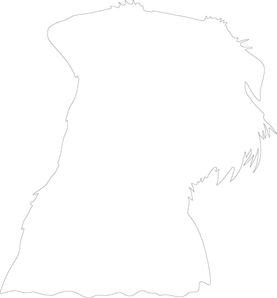 Border Terrier  outline silhouette vector