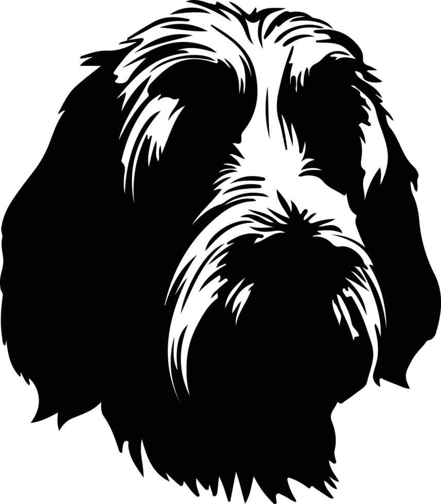 Otterhound  silhouette portrait vector