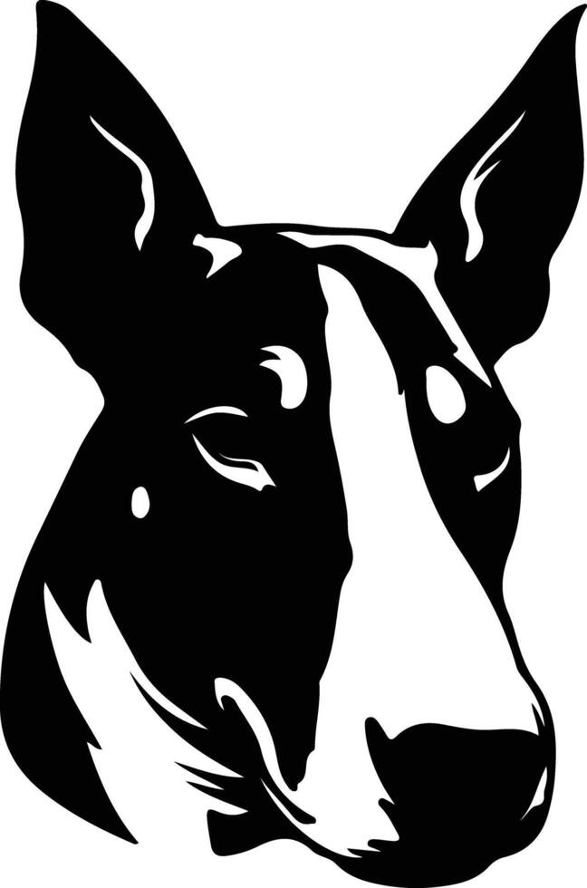 Bull Terrier  silhouette portrait vector