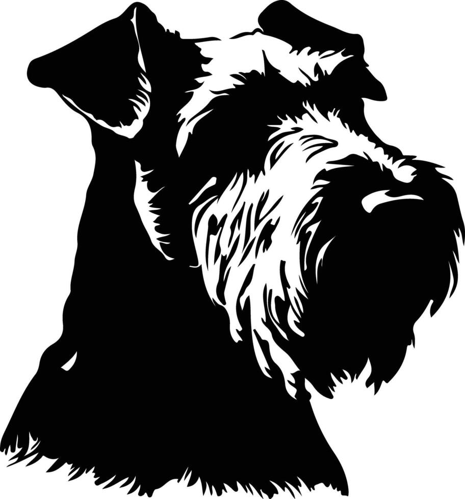 Welsh Terrier  silhouette portrait vector