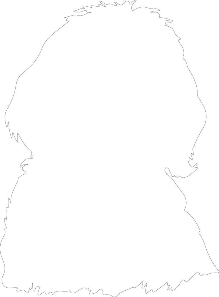 Otterhound  outline silhouette vector