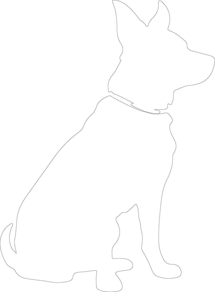 companiondog outline silhouette vector