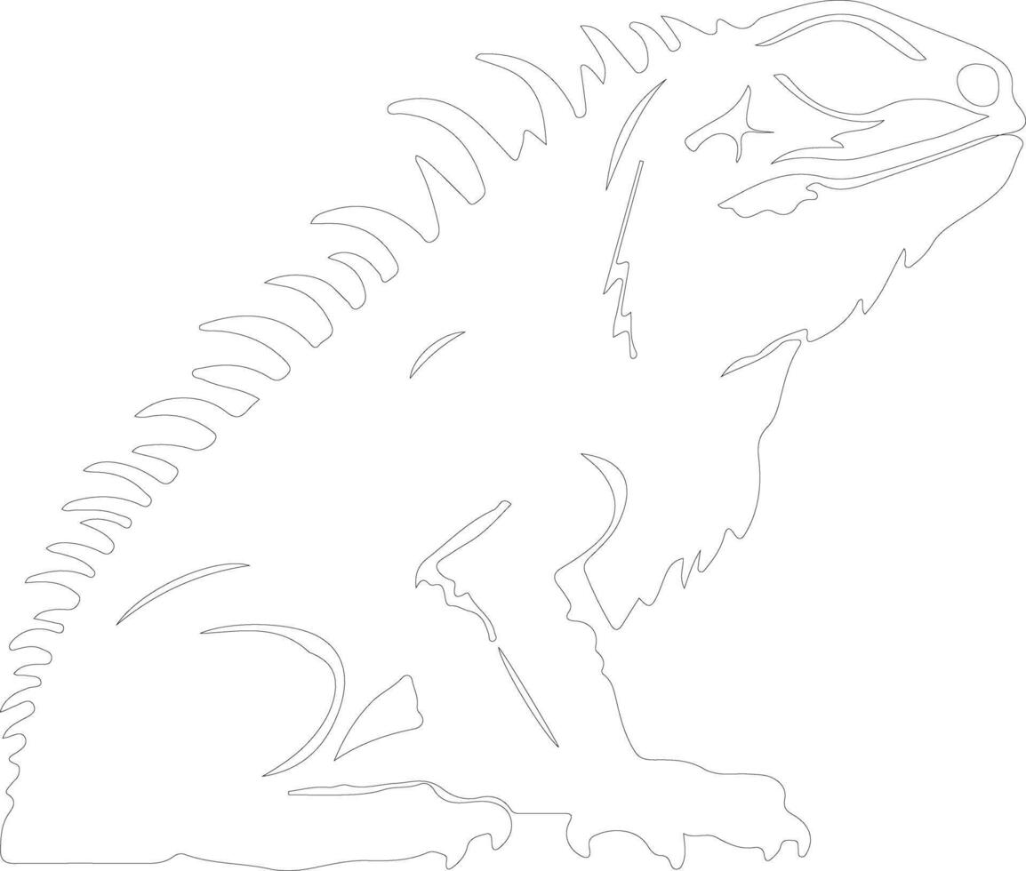 basilisk  outline silhouette vector