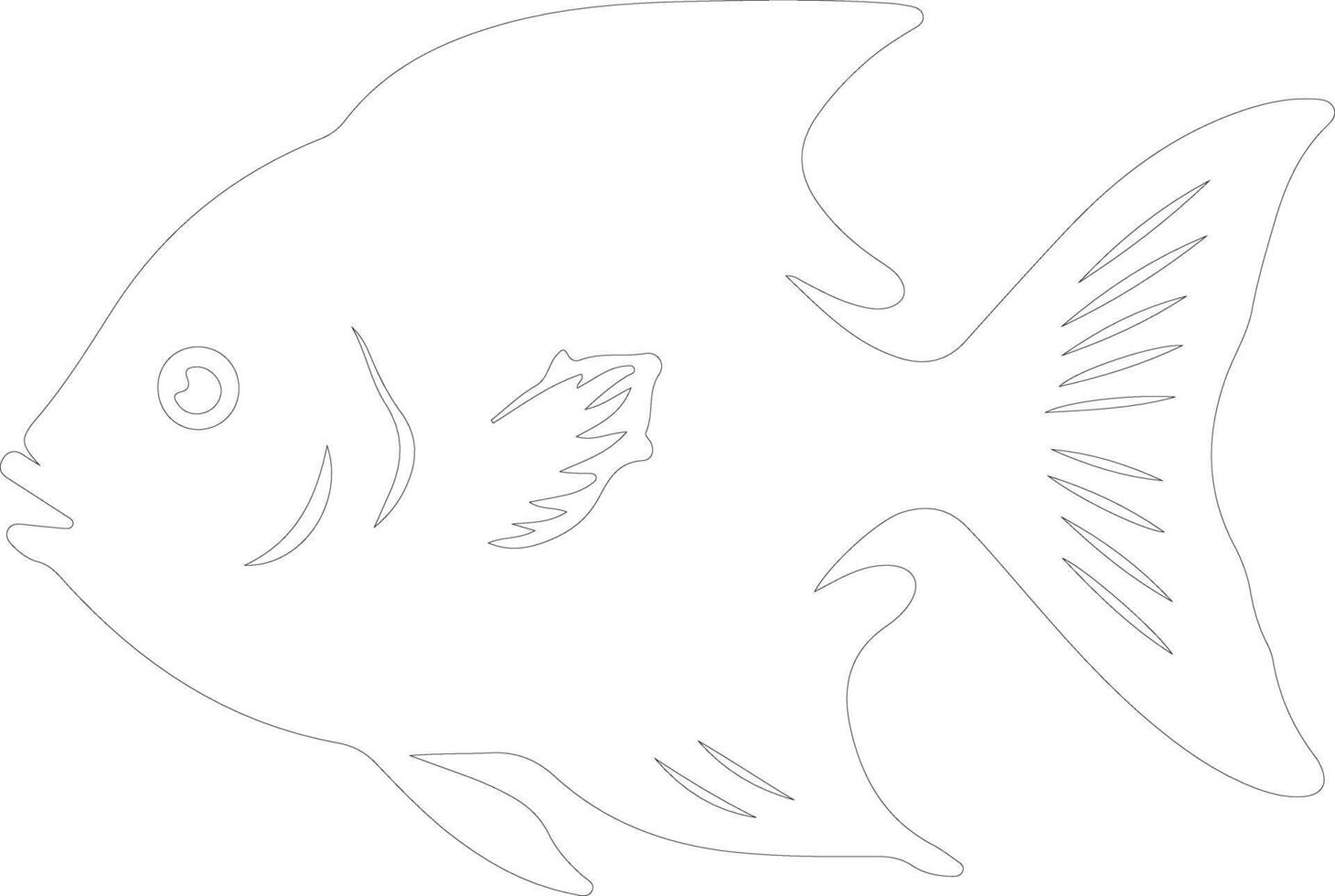sunfish   outline silhouette vector